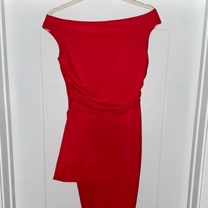 Chiara Boni Ferrari Red Knee Length Dress Size 0/2